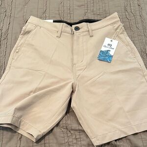Quiet Storm Men's Tan Flat Front Shorts